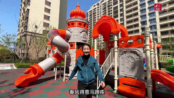 壹点探房|真实感受！实景探枣庄新城文体旁的这个小区绿化