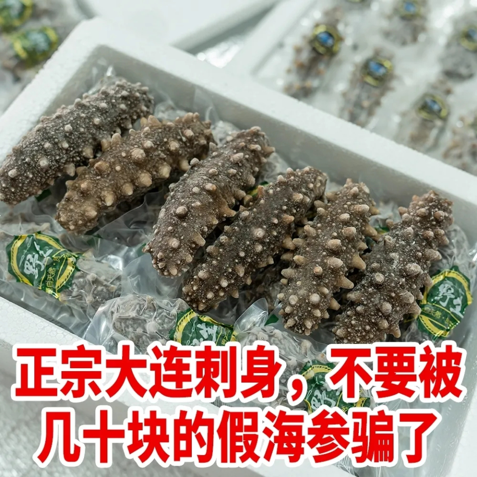  黄渤源即食海参正宗大连野生刺参鲜食辽参独立装新鲜海产品非淡干冰鲜海参商品图8