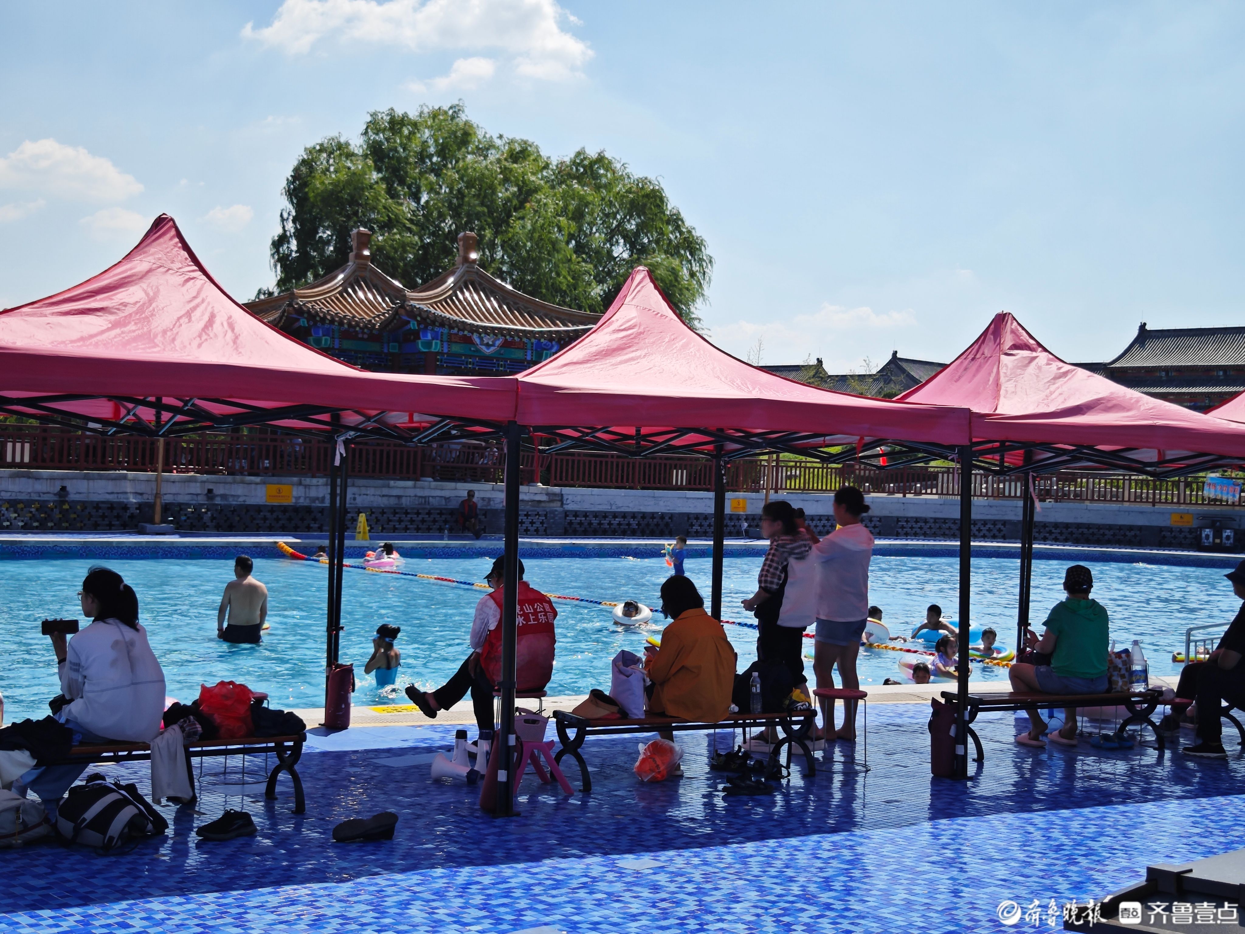 泰安虎山公园泳池内男子溺水获救,工作人员:违规跳水