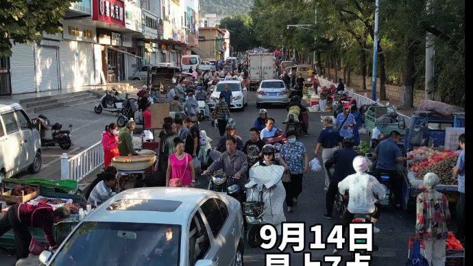 飞越泰安·航拍泰山｜泰城烟火气儿，科山路早市