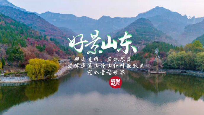 果然视频·好景山东|淄博潭溪山漫山红叶映秋色，宛如童话世界！