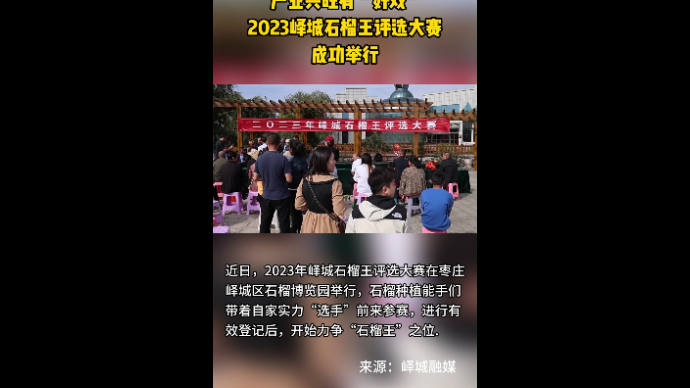  产业兴旺有“好戏” 2023峄城石榴王评选大赛成功举行