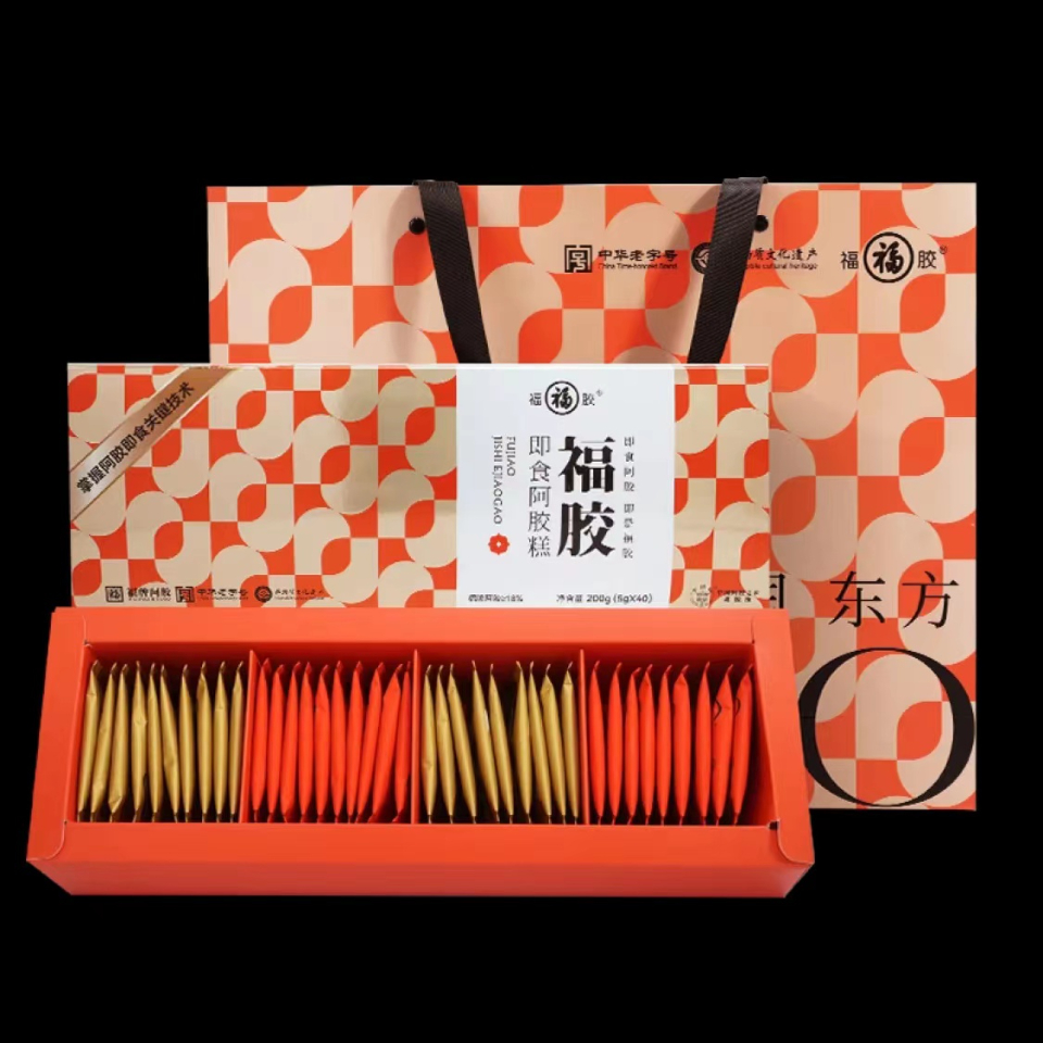 福牌阿胶 福胶即食阿胶糕200g（阿胶含量18%）礼盒装低糖控卡 送父母长辈 女性滋补品 山东东阿镇 单盒装商品图7