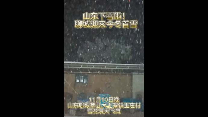 果然视频|聊城迎来今冬首场降雪，雪花漫天飞舞