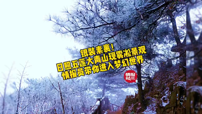 果然视频|日照五莲大青山现雾凇景观，情报员带你进入梦幻世界！