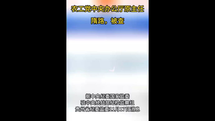 果然视频|农工党中央办公厅原主任隋路，被查