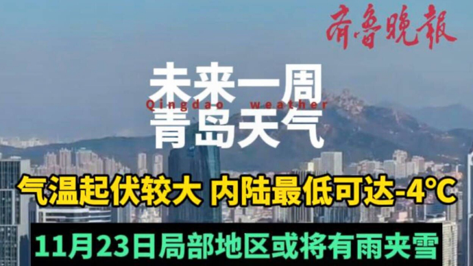 果然视频｜暖和3天后又要大降温！青岛11月23日局部有雨夹雪