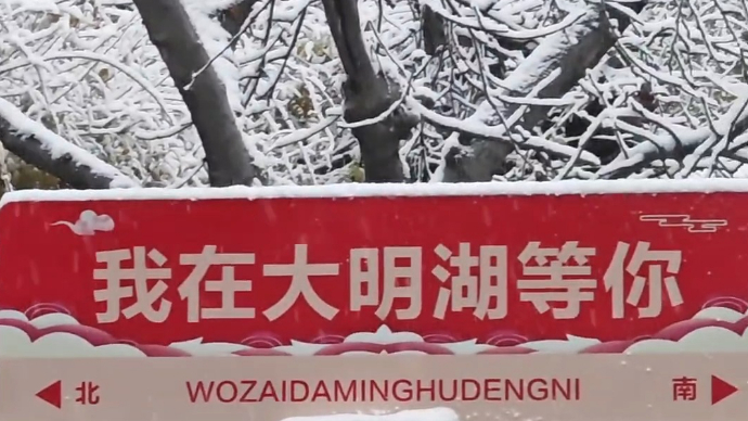 果然视频丨雪中的大明湖，白雪皑皑美不胜收