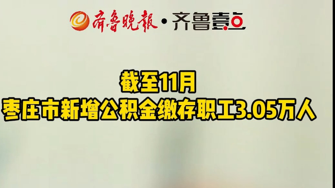 截至11月 枣庄市新增公积金缴存职工3.05万人