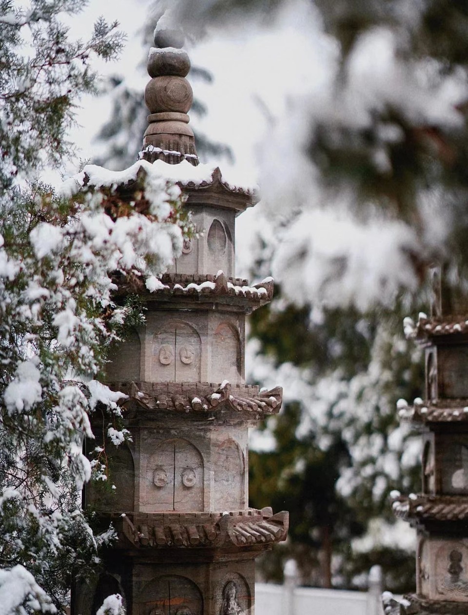 雪落泰安！堪称大自然巅峰之作！