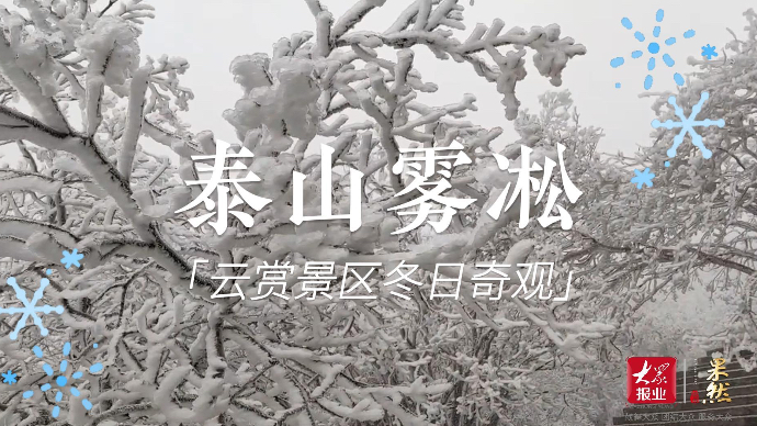 果然视频·瑞雪迎冬｜泰山暂停开放，快来看雾凇奇观！