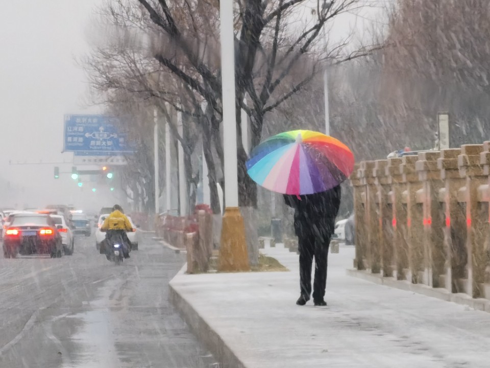 大雪到东营了