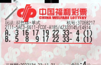 【双色球大派奖】4元单式票击中589万元一等奖！彩友来领奖啦