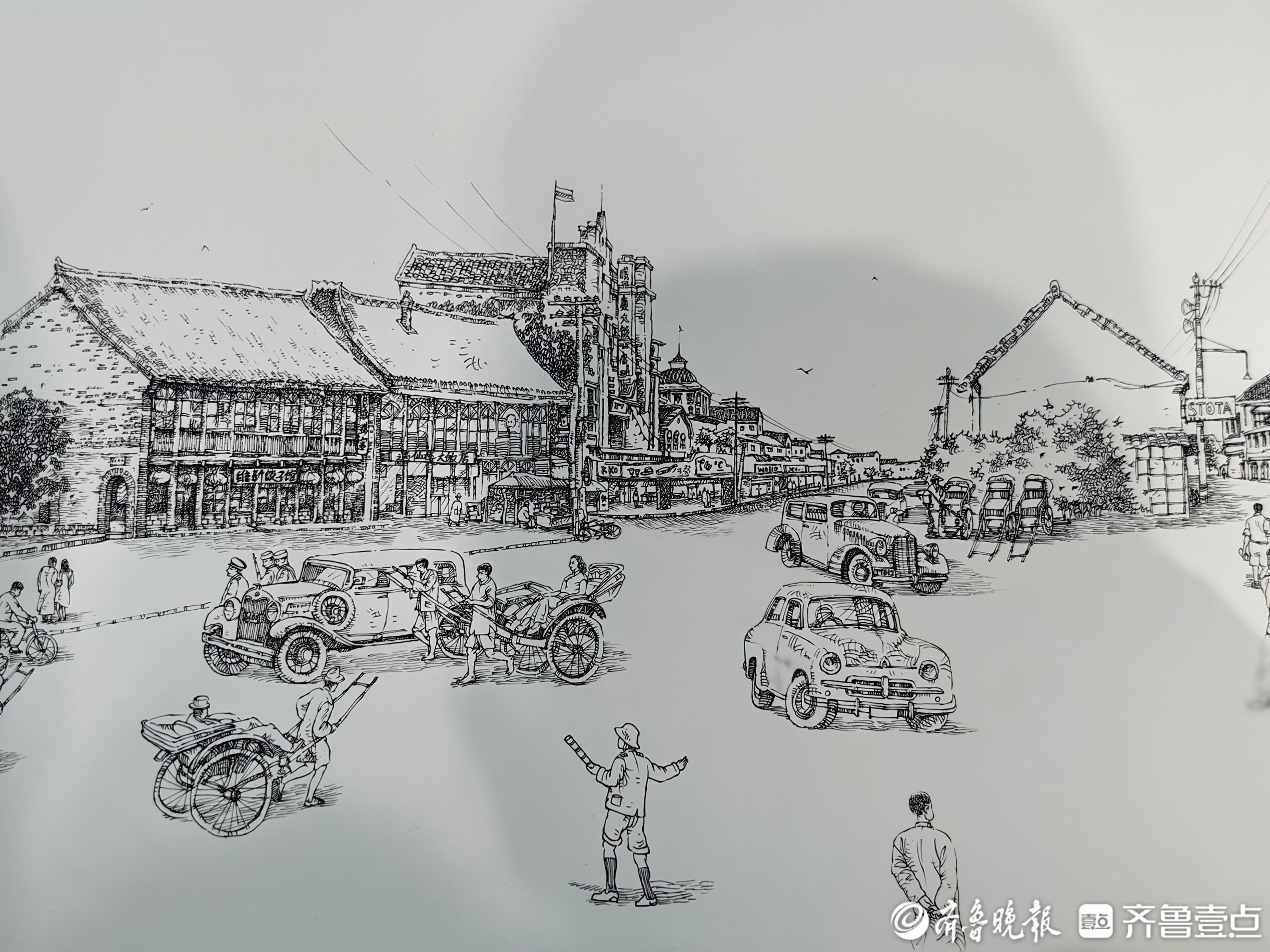 王相俊的钢笔画,是有感情的.