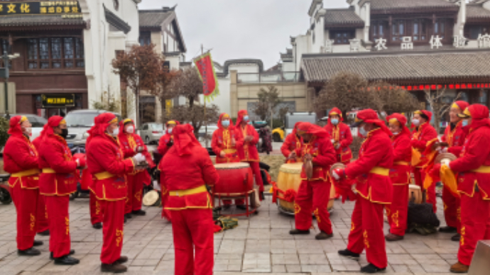 果然视频|非遗文化过大年，潍坊杨家埠以锣鼓“迎新朋”