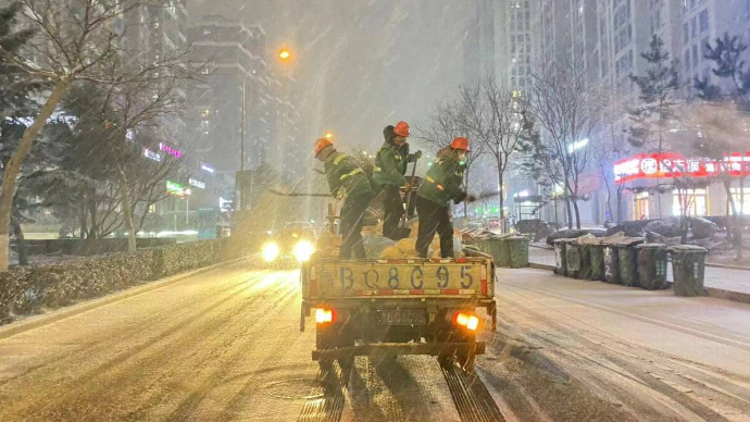 果然视频丨以雪为令！李沧区清雪保畅在行动