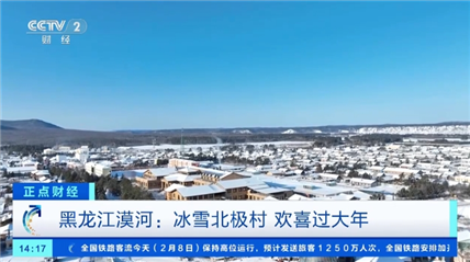 赏冰玩雪挑战极寒各地游客漠河北极村过大年