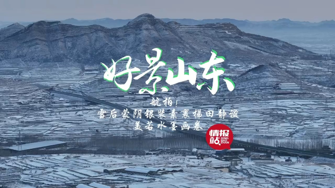 果然视频·好景山东|雪后蒙阴银装素裹梯田静谧，美若水墨画卷！