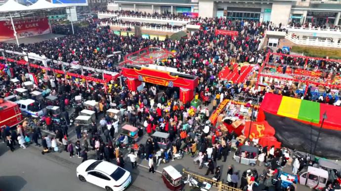 果然视频·过大年丨逛庙会、品美食，济宁文化广场庙会热闹非凡