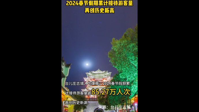 台儿庄古城2024春节假期 累计接待游客量再创历史新高