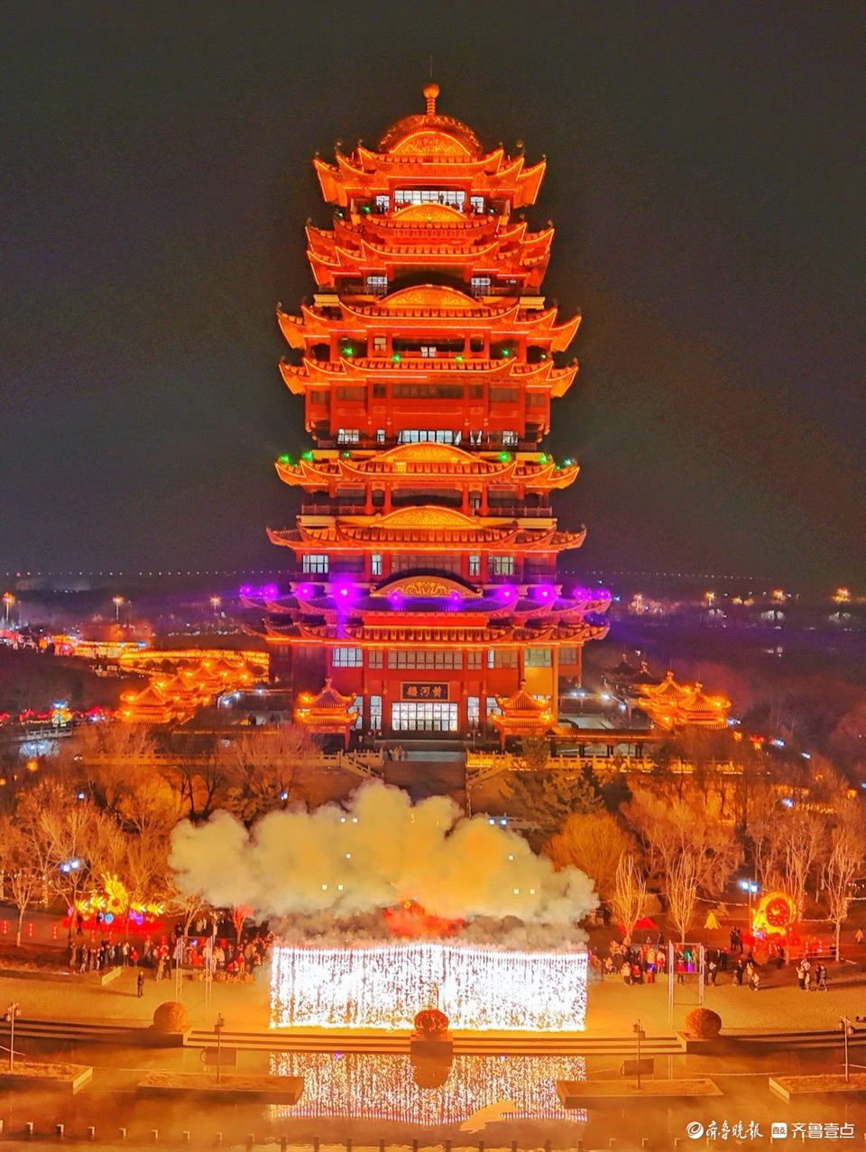 俺村俺家年味浓滨州黄河楼精彩表演吸引数万市民