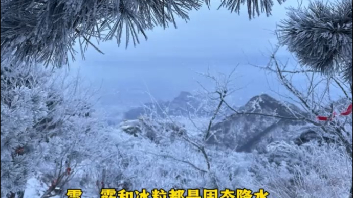 果然视频丨泰山下霰（xiàn）了，雪后如诗如画仙气飘飘