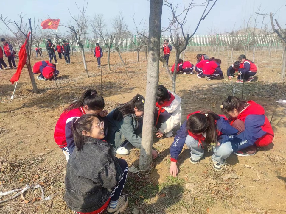 罗庄区沂堂镇中心小学开展“拥抱春天 植此青绿”校外实践活动