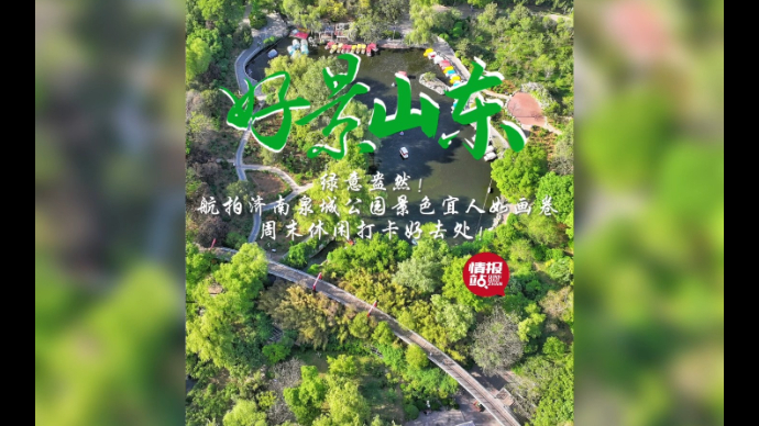 果然视频·好景山东|济南泉城公园绿意盎然如画卷，周末游玩走起