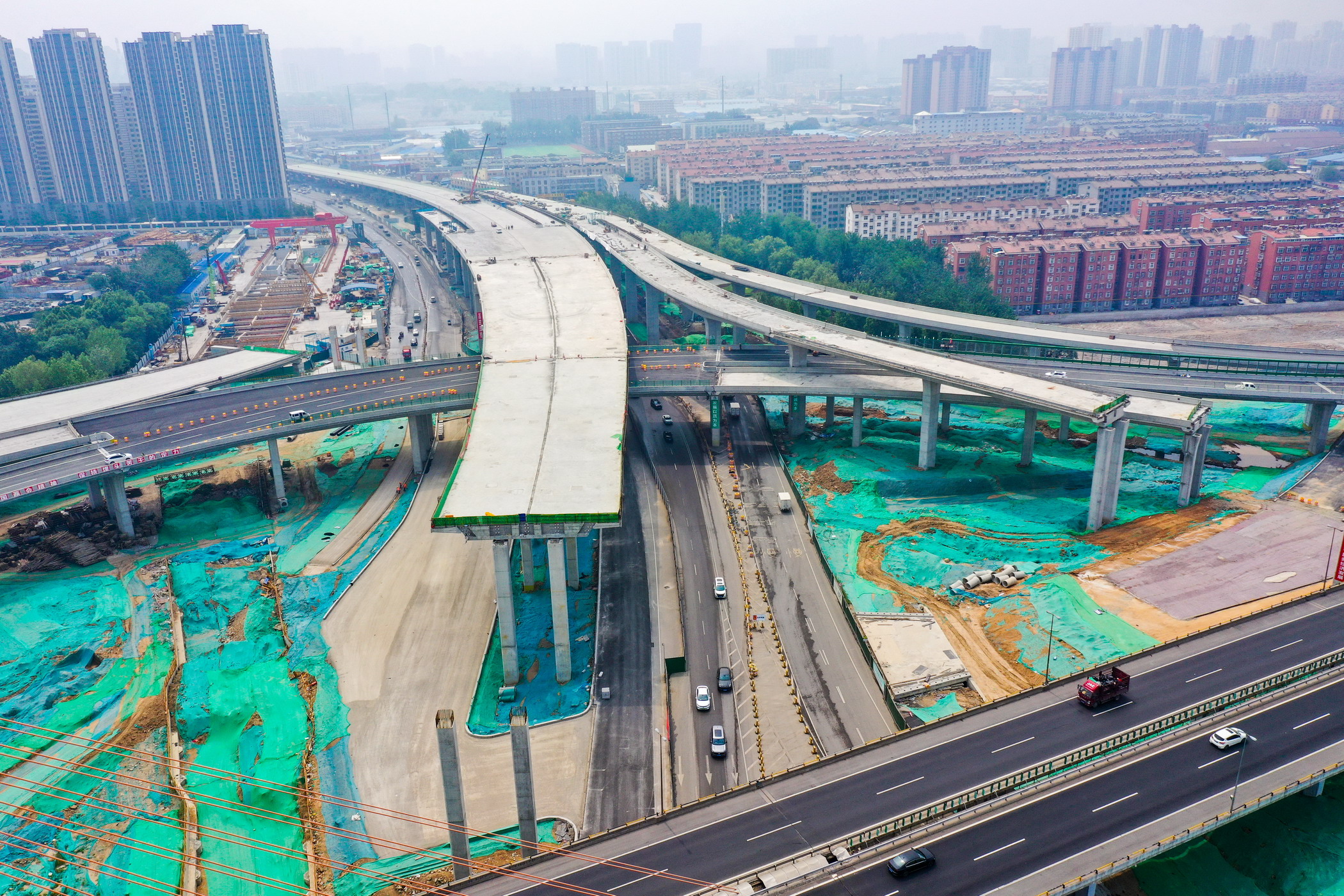 济南零点立交桥改扩建再进一大步,即将横跨济广高速