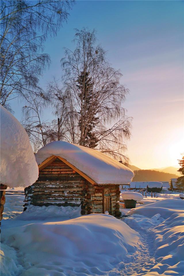 禾木村的雪景2023年,阿勒泰地区全年累计接待游客3150