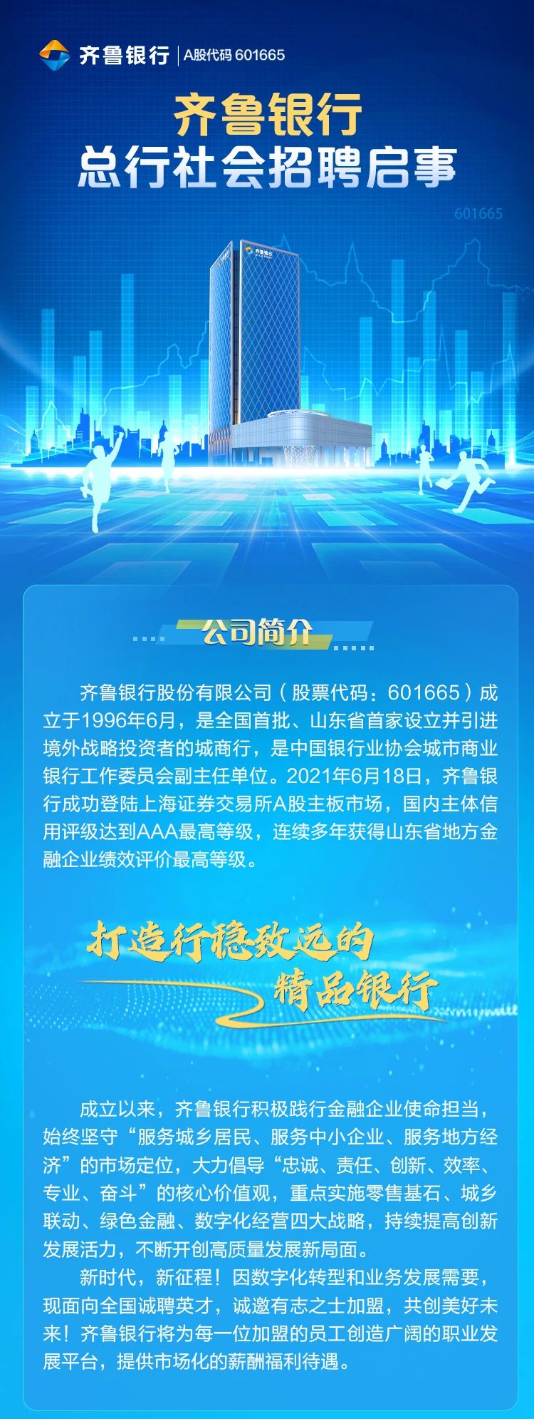 壹点送岗|待遇优厚!岗位众多!齐鲁银行总行公开招聘了-齐鲁晚报网