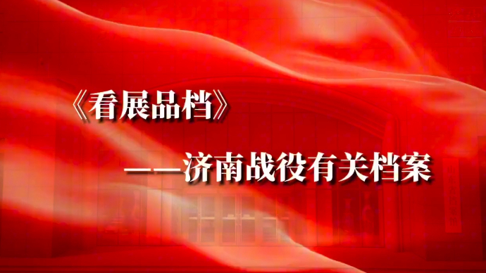 《看展品档》——济南战役有关档案