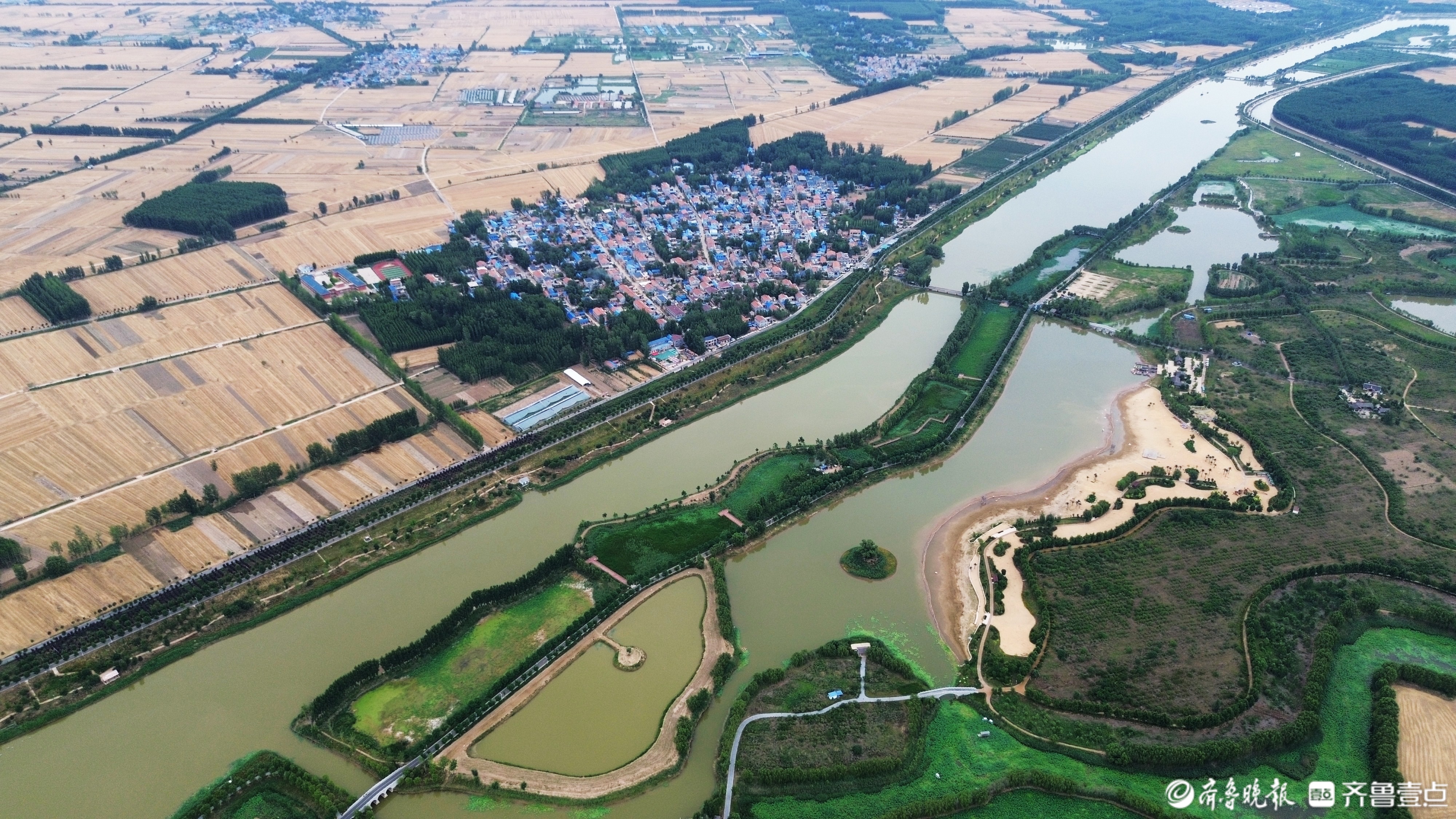 曹老集三岔河湿地公园图片