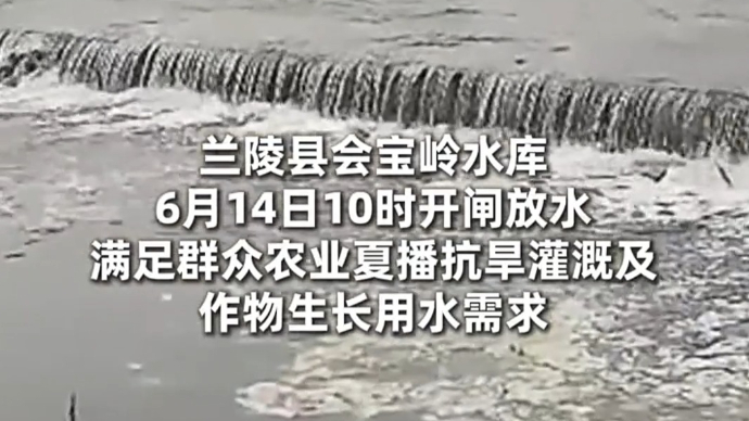 沂视频|兰陵县会宝岭水库开闸放水，确保农业灌溉用水