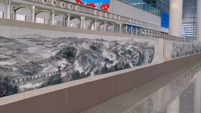 日兰高铁、鲁南高铁书画作品亮相日兰高铁全线贯通运营现场