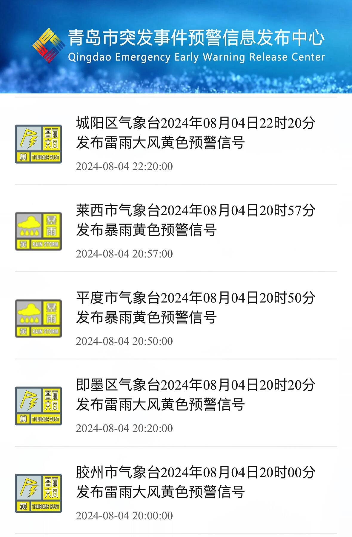 相关链接:青岛市气象台5日6时发布的天气预报【青岛市区】5日白天