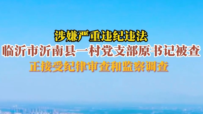 沂视频｜涉嫌严重违纪违法，临沂市沂南县一村党支部原书记被查