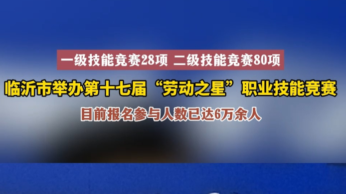 沂视频｜临沂市第十七届“劳动之星”技能竞赛参与人数达6万余人