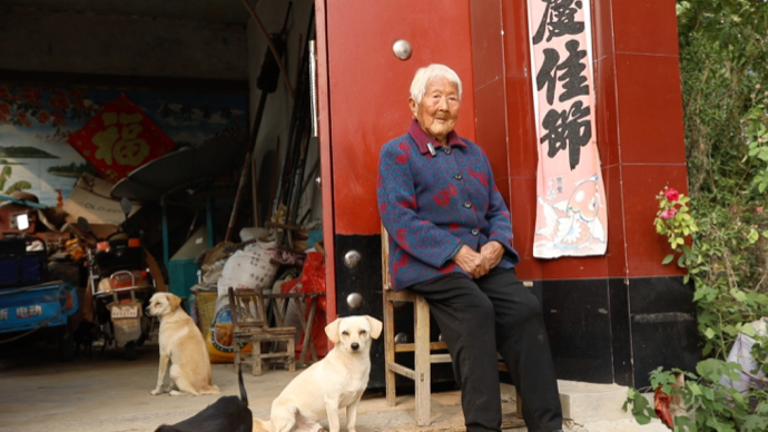 果然视频·重阳节｜101岁的陈庆贵：遛弯晒太阳，不管闲事