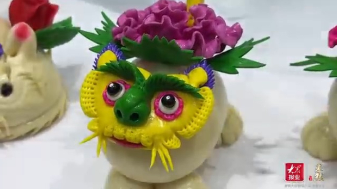 果然视频·非博会｜超可爱！来自陕西黄陵的面花有“颜”更有“味”
