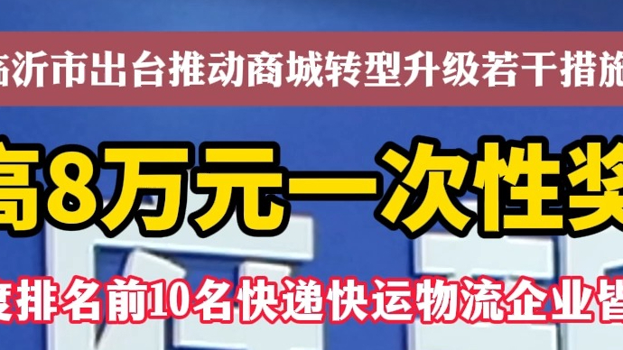 沂视频丨最高8万元，临沂对前10名快递快运物流企业进行奖补