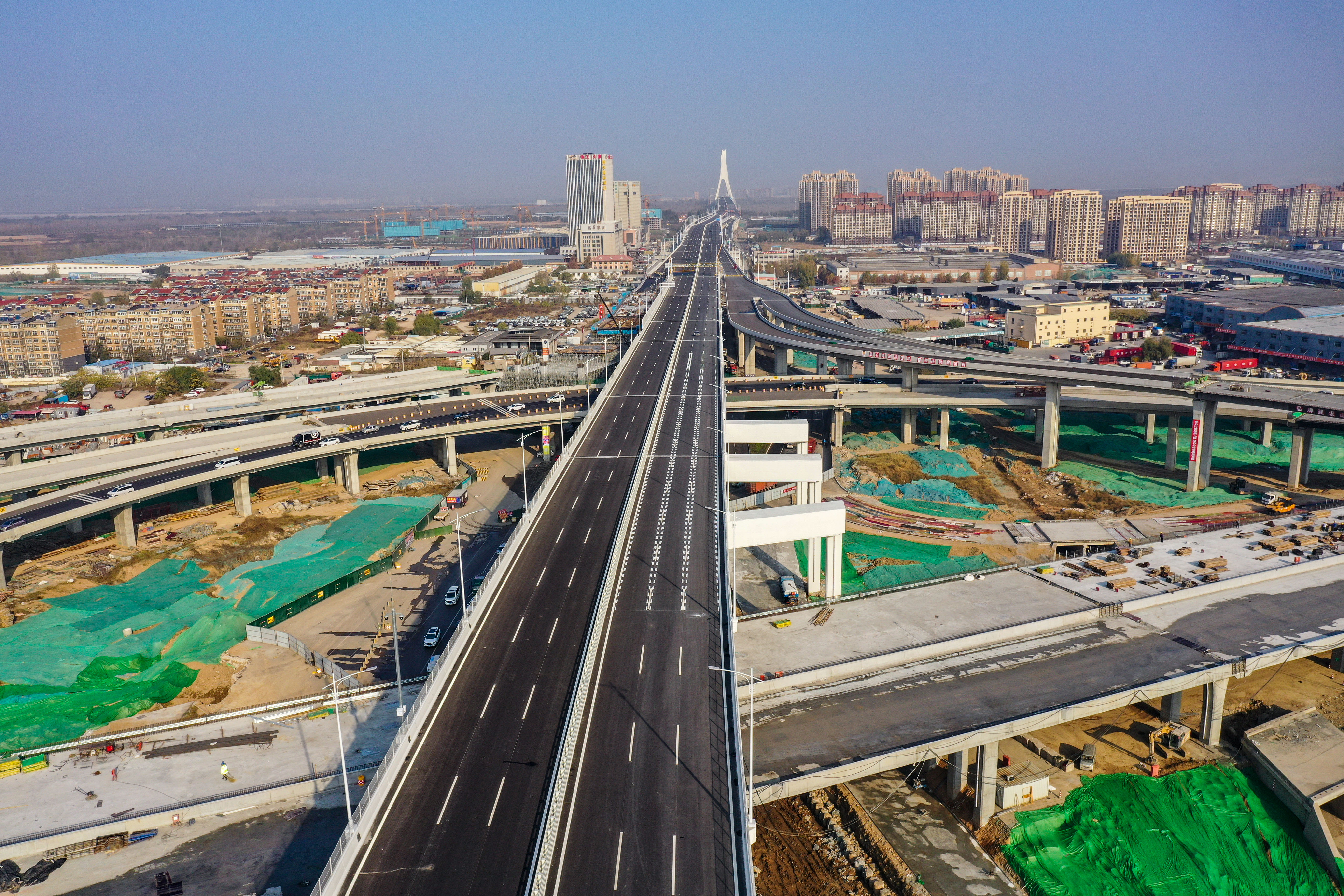 项目强省会｜济南零点立交桥南北向通车，二环东路和黄河大桥新桥连为一体
