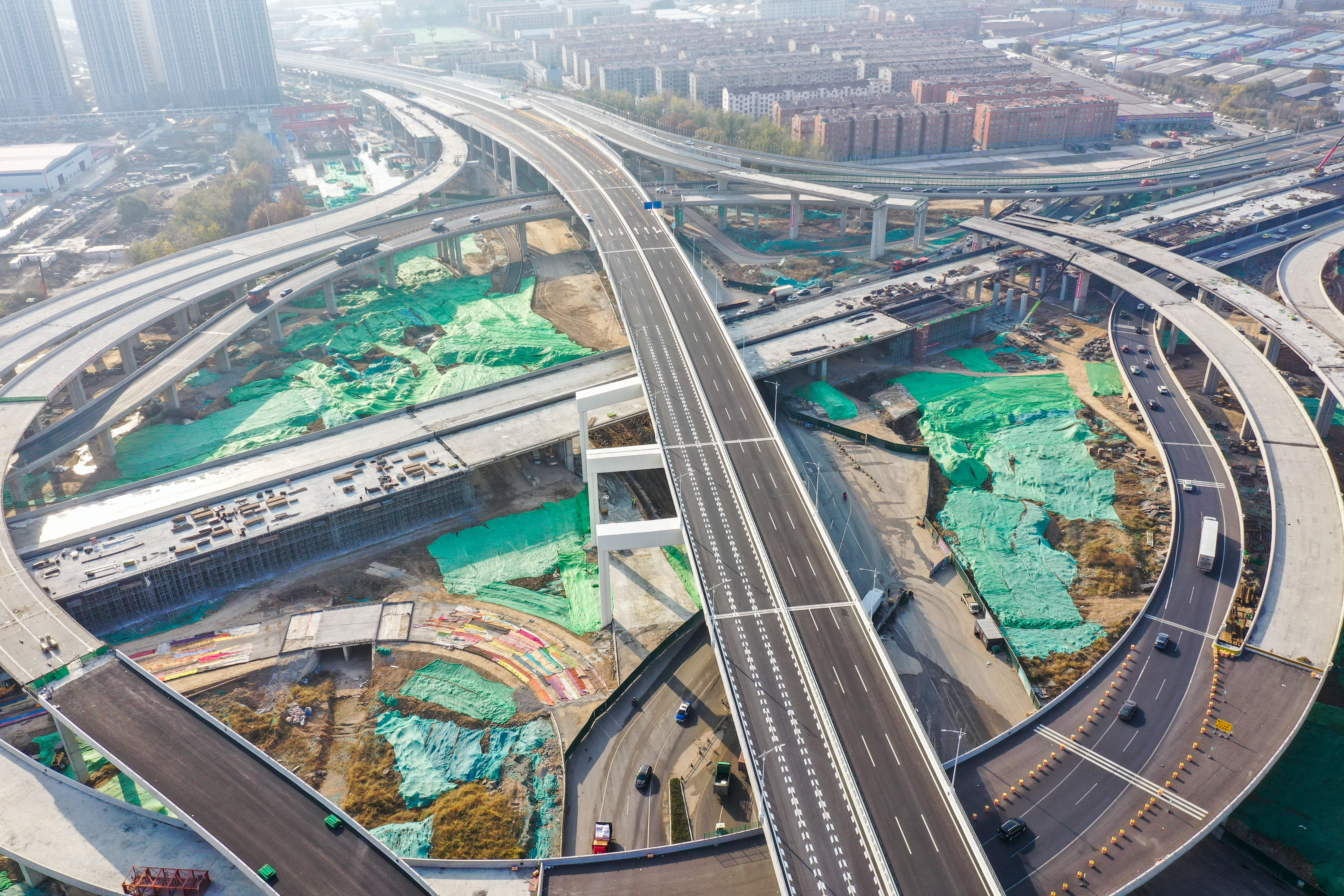 项目强省会｜济南零点立交桥南北向通车，二环东路和黄河大桥新桥连为一体