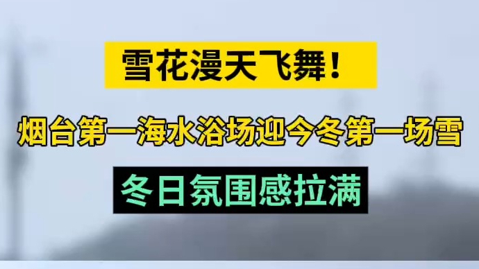 天气情报站|雪花漫天飞舞！烟台今冬第一场雪降落第一海水浴场