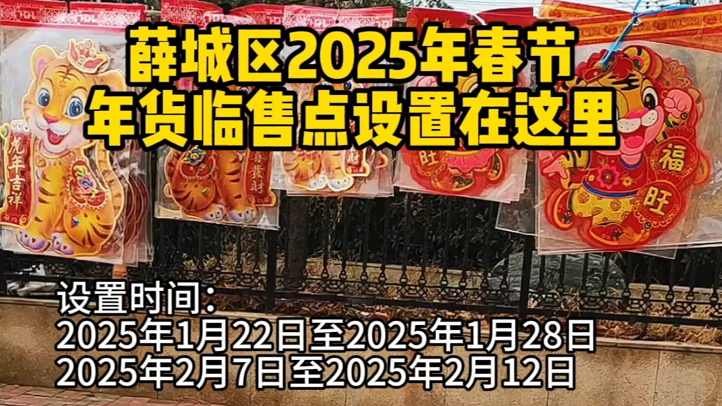 薛城区2025年春节年货临售点设置在这里