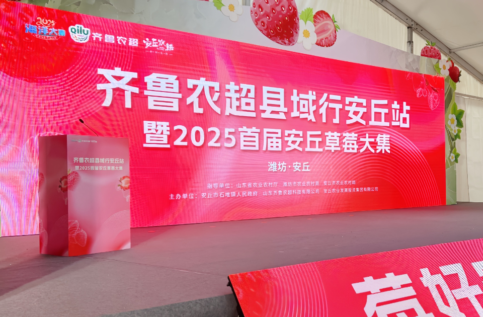 安丘开启“莓”好时光，“齐鲁农超”县域行安丘站暨2025首届安丘草莓大集开幕！