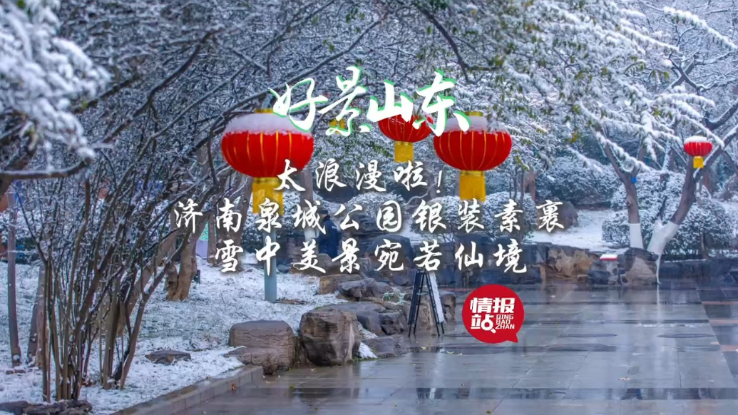 果然视频·好景山东|济南泉城公园银装素裹，雪中美景宛若仙境！