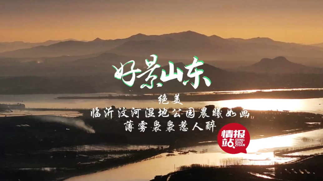 果然视频·好景山东|临沂汶河湿地公园晨曦如画，薄雾袅袅惹人醉