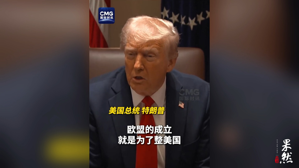 果然视频·看天下|特朗普：欧盟成立就是为了整美国