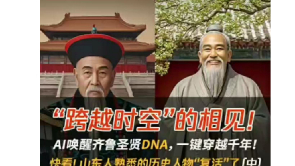  AI唤醒齐鲁圣贤DNA，一键穿越千年！